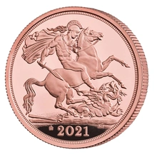 2021 Proof Gold Sovereign 5 Coin Set Fifth Head Boxed