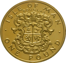 1986 Proof Isle of Man £1 Gold Coin Manx Town Series Douglas