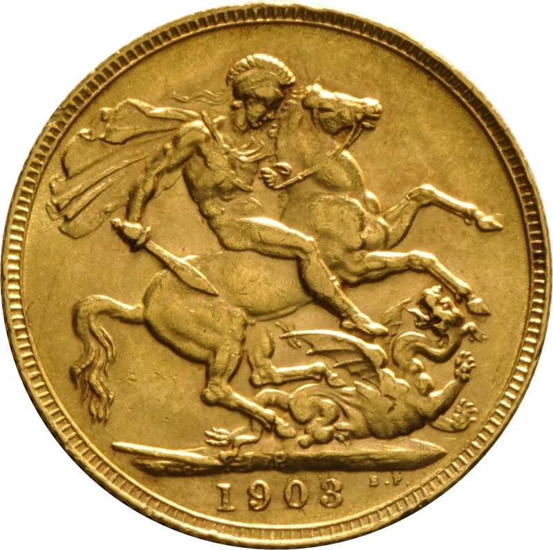 1903 Gold Sovereign - King Edward VII - P