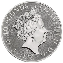 2022 10oz White Greyhound of Richmond Silver Coin Queen's Beasts