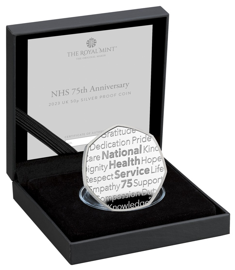 2023 50p Silver 75 Years of the NHS Proof Coin Boxed