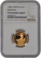 1988 Proof 1/4oz Gold Britannia Coin NGC PF70