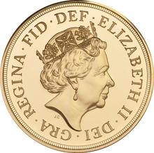 2015 Brilliant Uncirculated Gold Five Pound Coin (Quintuple Sovereign)