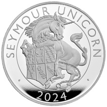 2024 Seymour Unicorn - 10oz Tudor Beasts Proof Silver Coin Boxed