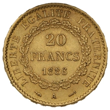 1886 20 French Francs - Guardian Angel - A