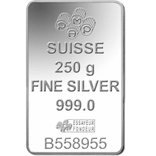 250g Silver Bar PAMP Lady Fortuna Minted