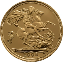 1992 Gold Half Sovereign Elizabeth II third Head - Proof no box