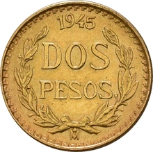 Mexican Dos 2 Pesos Gold Coin