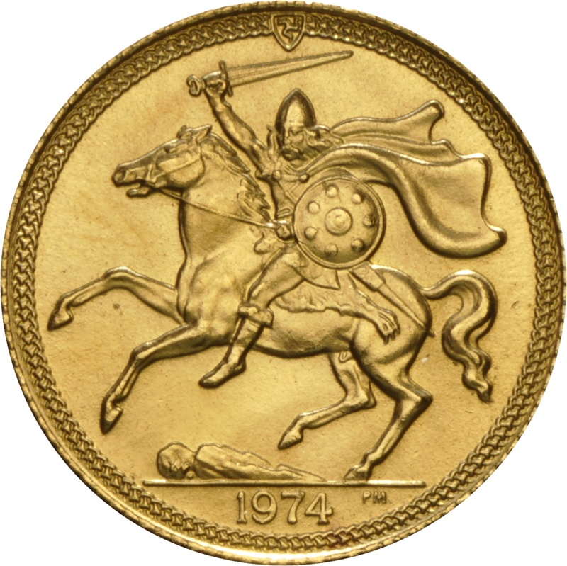 1974 Gold Half Sovereign Elizabeth II Decimal Head IOM