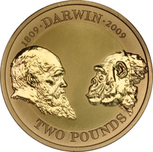 2009 Two Pound Proof Gold Coin: Charles Darwin