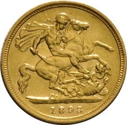 Half Sovereign Victoria Old Head 1893 - 1901