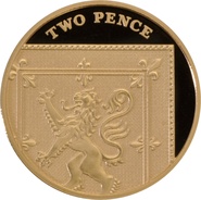 2015 Gold Proof 2p Two Pence Piece Royal Shield 4th Portrait