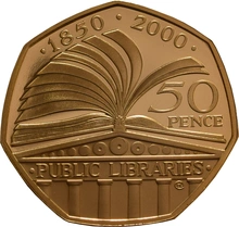 Gold Fifty Pence Piece (small)