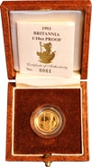 1993 Proof Britannia Tenth Ounce boxed with COA
