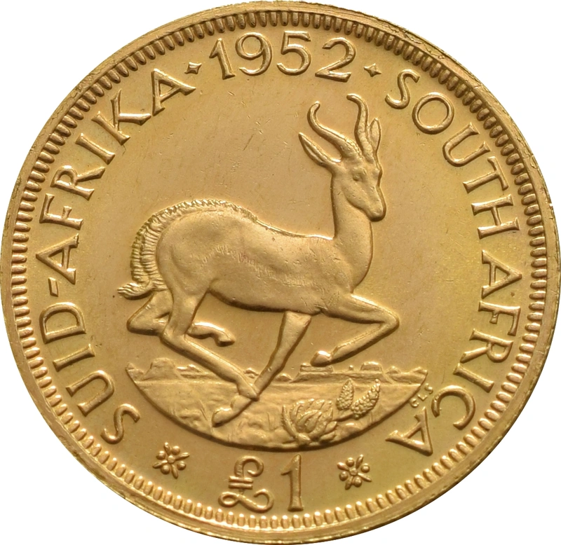 1952 £1 Gold Coin South Africa George VI