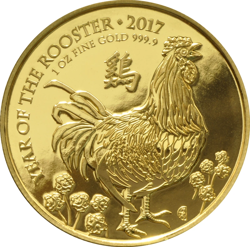 2017 Royal Mint 1oz Year of the Rooster Gold Coin