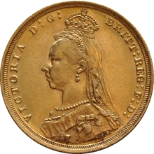 1887 Gold Sovereign - Victoria Jubilee Head - London