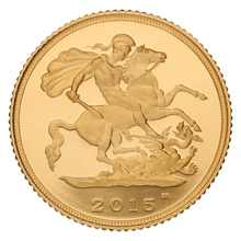 2015 Gold Half Sovereign Elizabeth II Fourth Head Proof