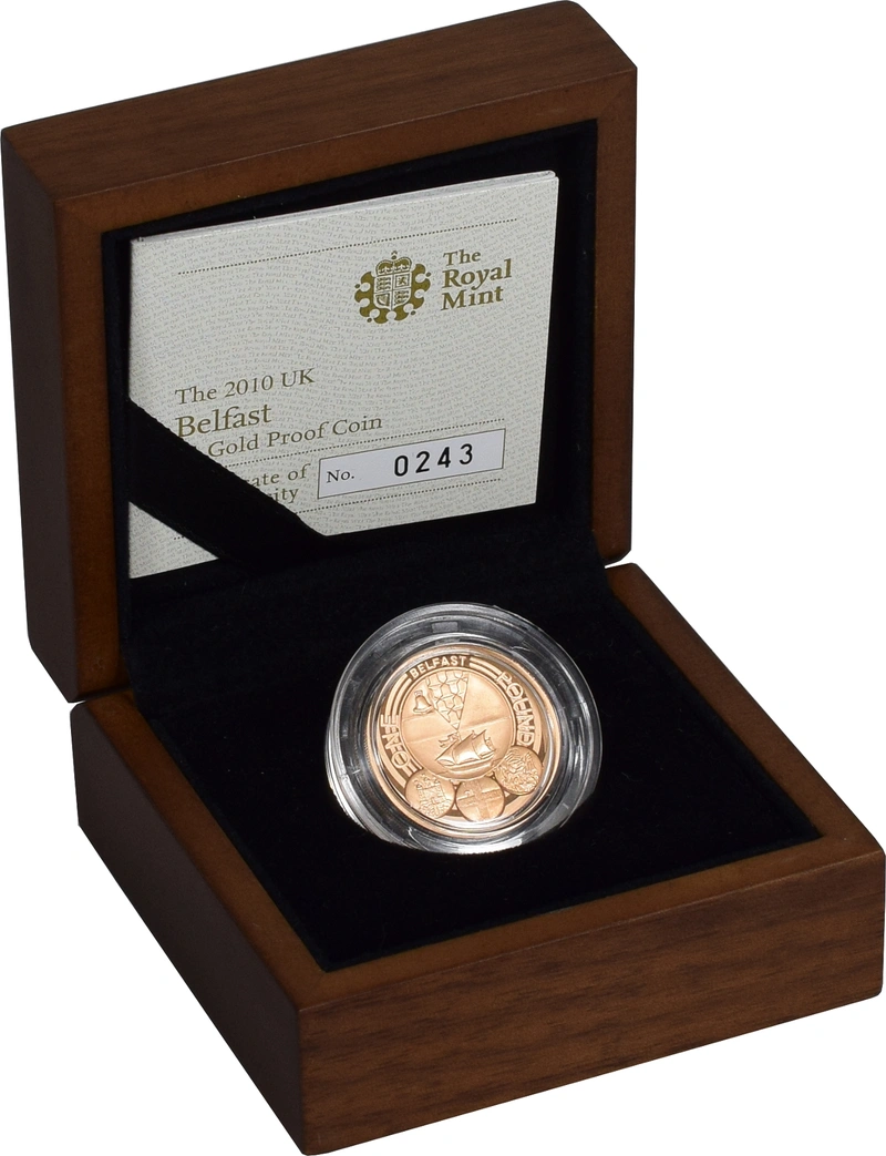 Gold Proof 2010 £1 Belfast