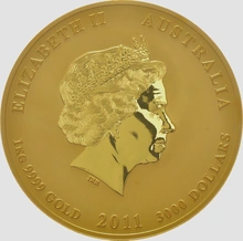 1kg Gold Australian Year of the Rabbit 2011 