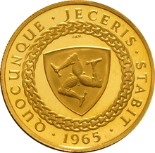 1965 Isle of Man Half Sovereign Gold Coin 23.5ct Bicentenary of the Revestment Act