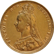 1892 Gold Sovereign - Victoria Jubilee Head - London