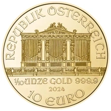 2024 1/10oz Austrian Gold Philharmonic Coin