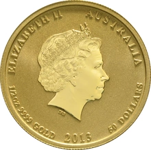 2013 Year of the Snake Gold Coin 1/2oz Perth Mint Australian Lunar Series