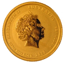 2013 Year of the Snake Gold Coin 1/20oz Perth Mint Australian Lunar Series