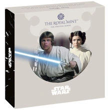 2023 Star Wars - Luke Skywalker & Princess Leia Fifty Pence 50p Proof Silver Coin Boxed