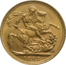 1902 Gold Sovereign - King Edward VII - S