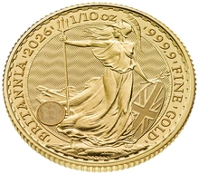 2026 1/10oz Gold Britannia Coin