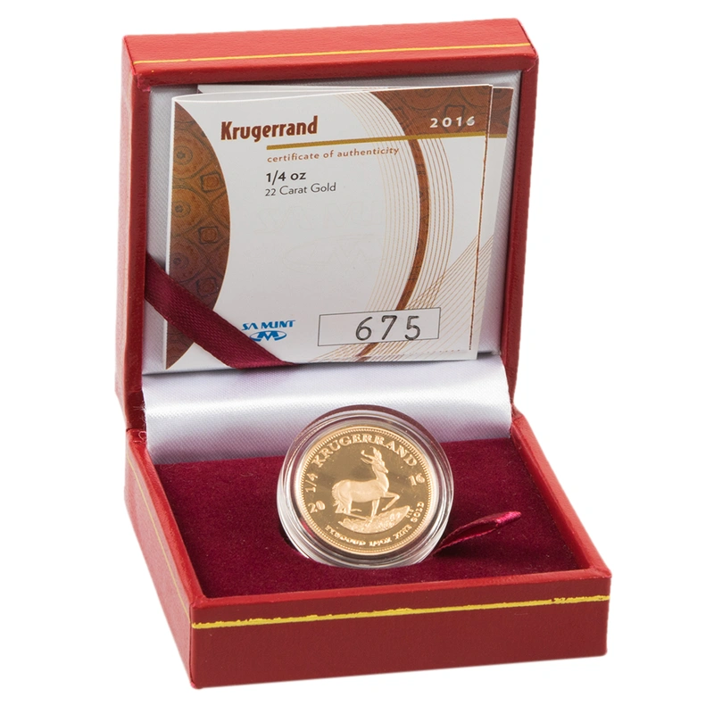 2016 1/4oz Gold Proof Krugerrand - Boxed