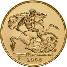 Brilliant Uncirculated Gold 1995 Five Pound Sovereign