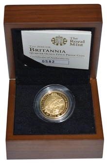2010 Proof 1/4oz Gold Britannia Coin Boxed