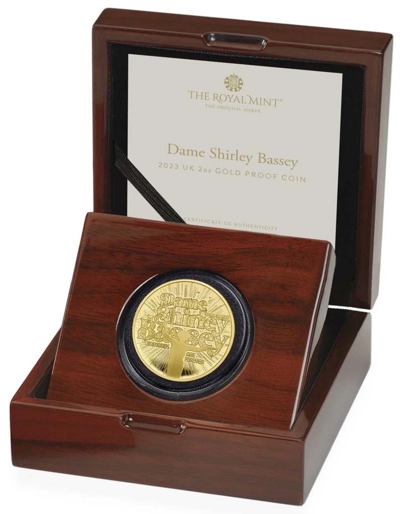 2023 2oz Music Legends - Shirley Bassey Proof Gold Coin Boxed