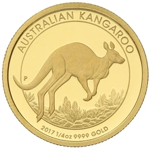 Australian Kangaroo 2017 1/4oz Gold Proof coin Boxed