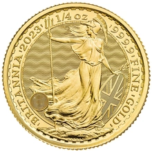 Tube of 25 2023 Quarter Ounce King Charles III Britannia Gold Coins