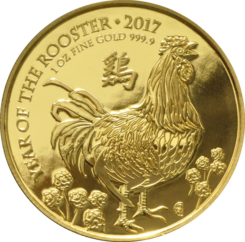 2017 Royal Mint 1oz Year of the Rooster Gold Coin
