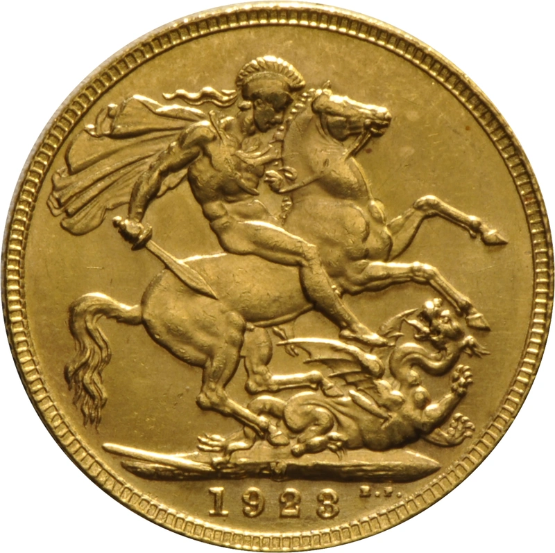 1923 Gold Sovereign - King George V - M