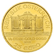 2021 Quarter Ounce Austrian Gold Philharmonic Coin