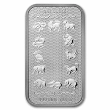 2024 Year of the Dragon 1oz Silver Bar
