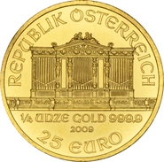 2009 1/4oz Austrian Gold Philharmonic Coin