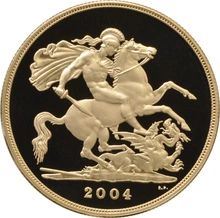 2004 Proof £5 Gold Coin (Quintuple Sovereign) - no Box or cert