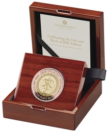 2023 - JRR Tolkien Gold £2 Proof Coin Boxed