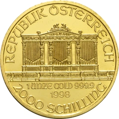 1998 Austrian Gold Philharmonic Coin 1oz