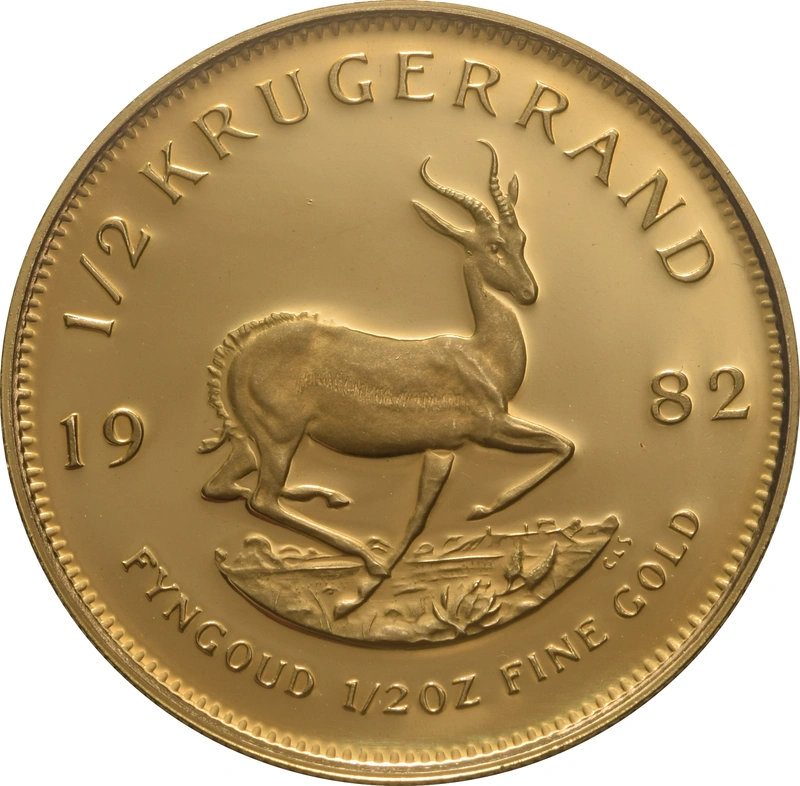 1982 Proof Half Ounce Krugerrand Gold Coin