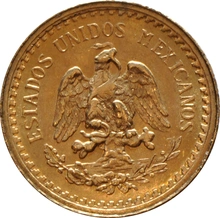 Mexican Dos Y Medio 2.5 Pesos Gold Coin