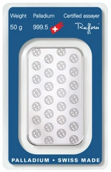 50g Palladium Bar Argor-Heraeus