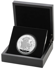 2024 Seymour Unicorn Silver Coin Tudor Beasts 5oz Proof Boxed